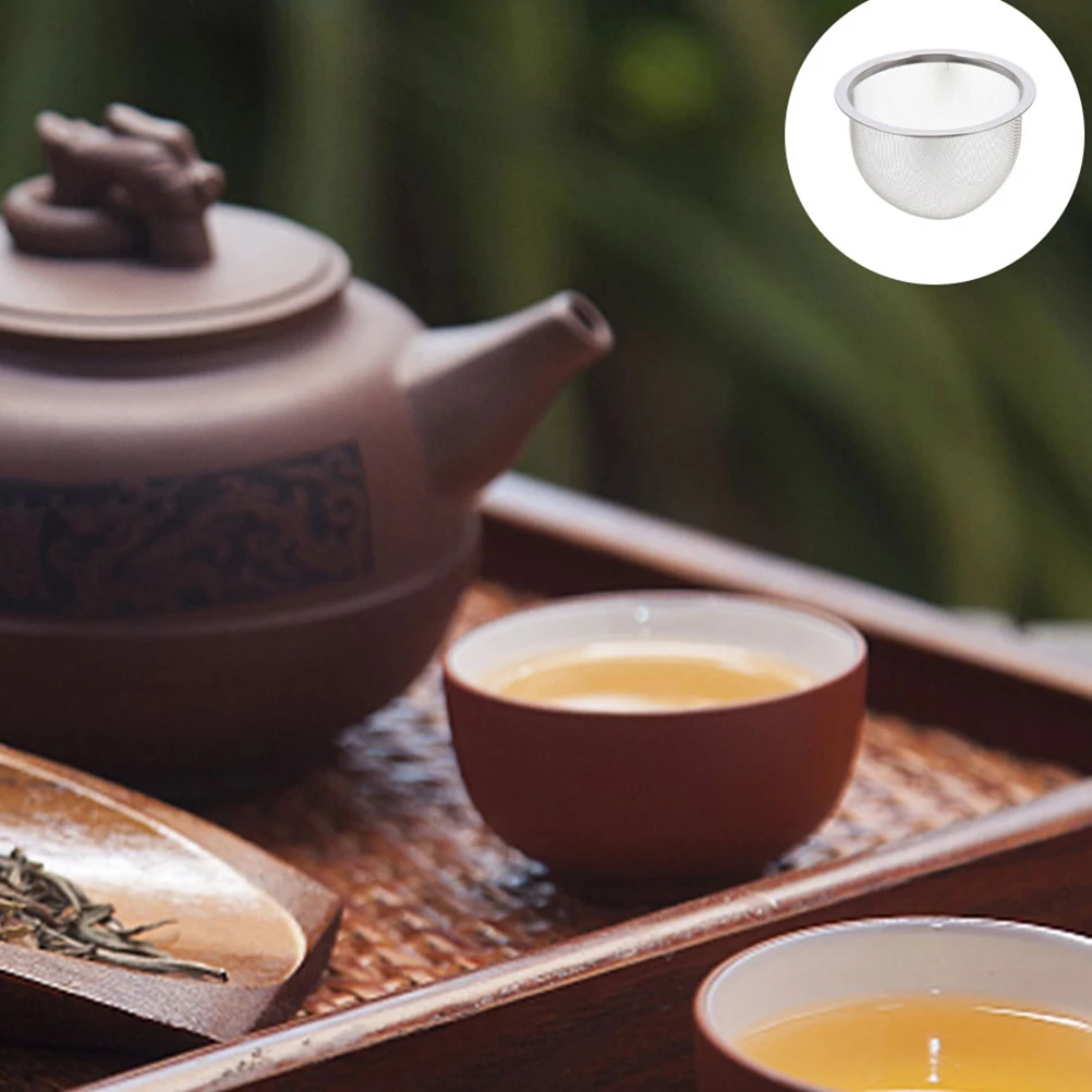 

4pcs Teapot Infuser Stainless Steel Tea Strainer Reusable Mesh 2CM Outer 7 2CM Inner 5CM Height Practical Kitchen Bar