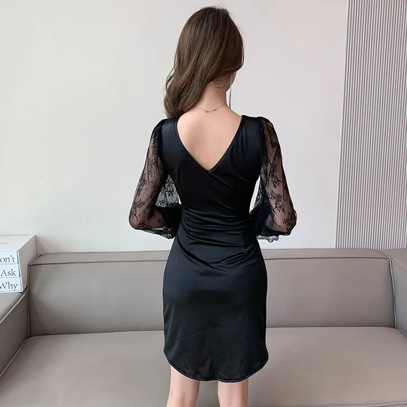 Bar Staff Beautician Uniforms Women's Fashion Hot Spring Clothing Massage Overalls Hotel Attendants V-neck Lace Dresses