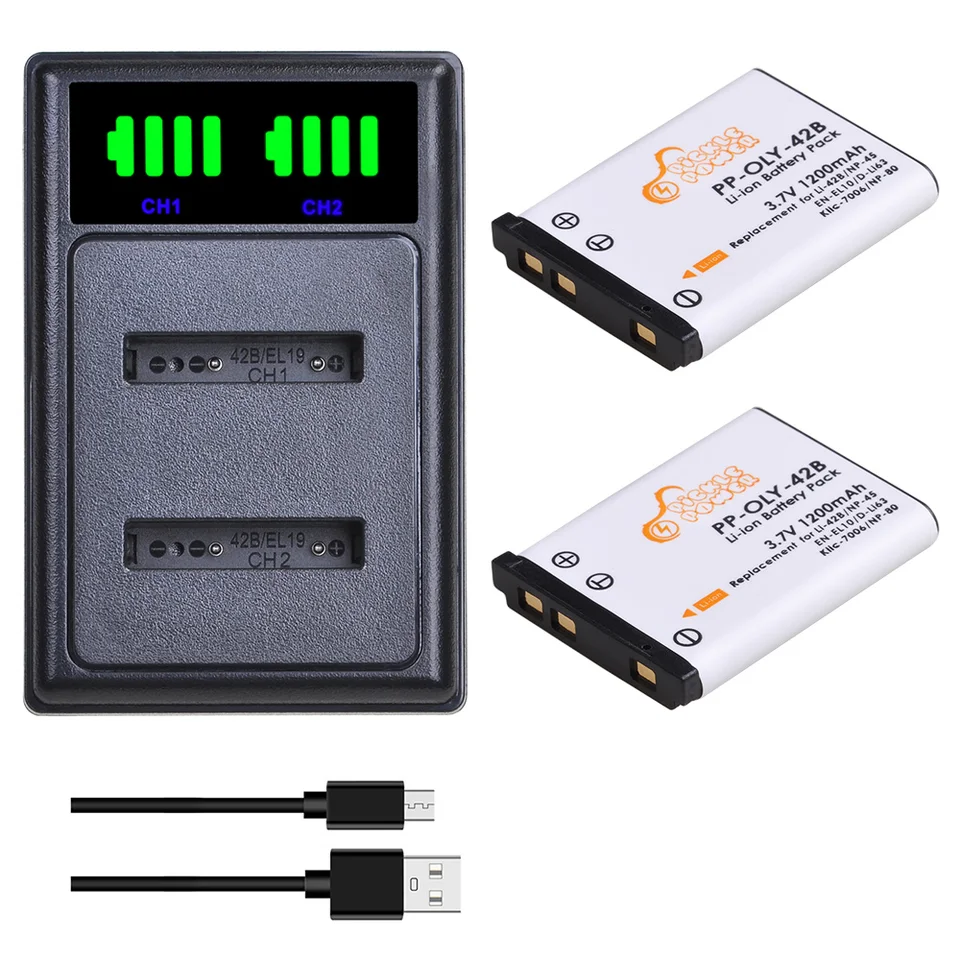 LB-012 Li-40B Battery/Charger for Kodak Pixpro FZ55 FZ53 FZ52 FZ51