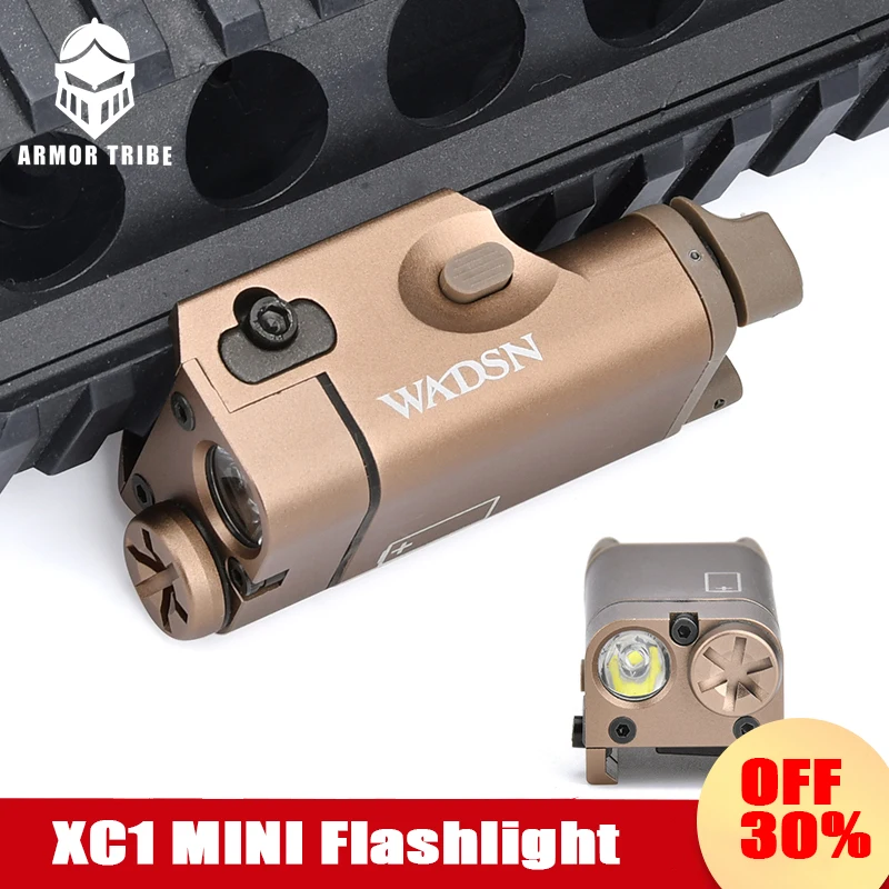 

WADSN XC1 Tactical Airsoft Fit 20MM Picatinny Rail Flashlight MINI LED White Light Hunting Reconnaissance Weapon