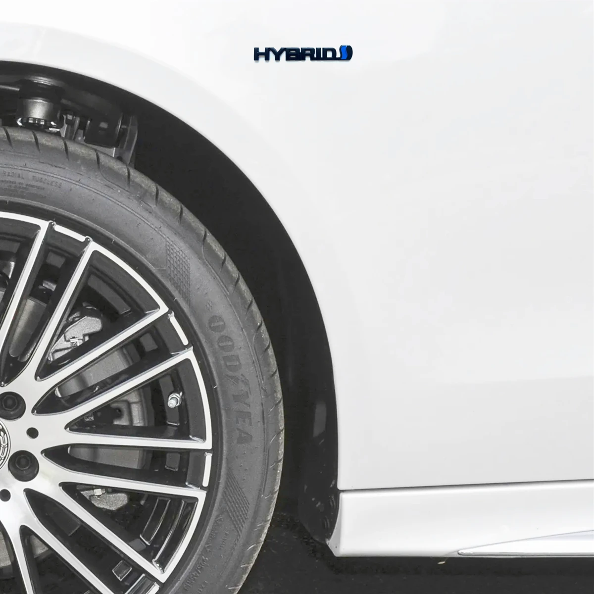 ملصقات زخرفية لشعار السيارة المعدنية HYBRID مناسبة لملحقات الملصقات على الجانب الخلفي لصندوق السيارة بأكملها