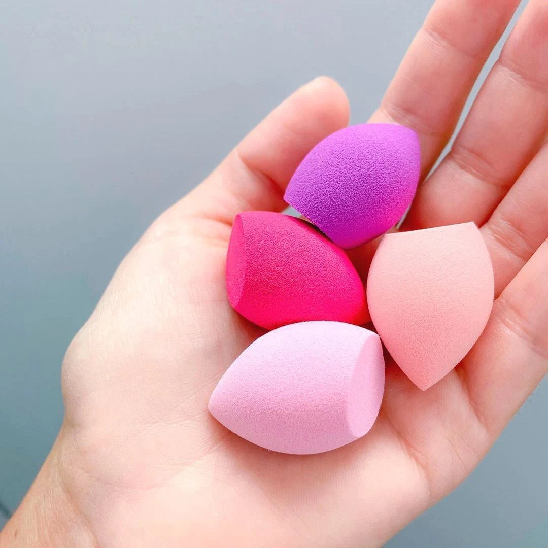 4PCS Makeup Sponge Blender Powder Puff Non-latex For Liquid Cream Foundation