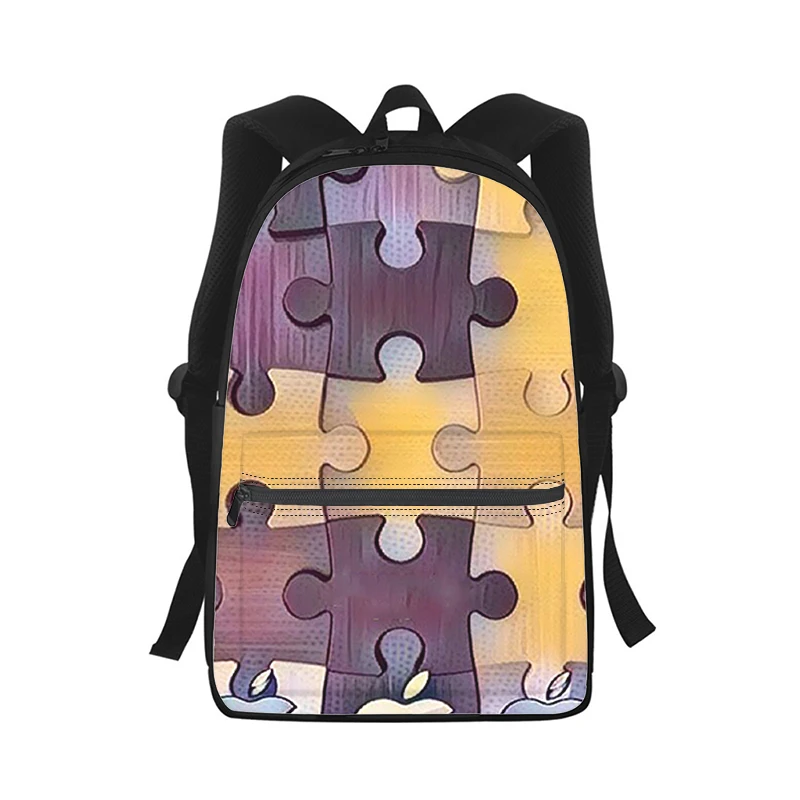 Persönlichkeit Kunst Puzzle Männer Frauen Rucksack 3D Druck Mode Student Schule Tasche Laptop Rucksack Kinder Reise Schulter Tasche