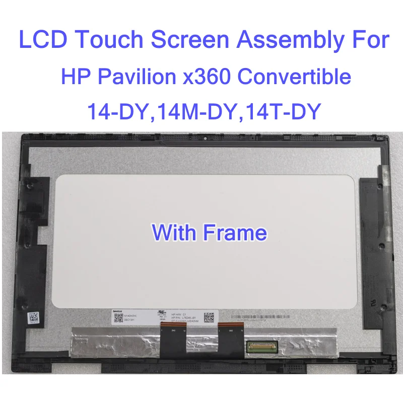 

14" Lcd Touch Screen For HP Pavilion X360 Convertible 14-dy 14-dy0007 14-dy0018TU TPN-W148 14m-by Digitizer Assembly FHD Display