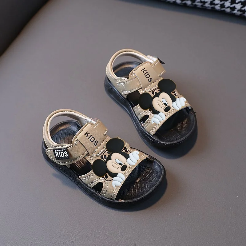 

Disney Summer boy girl New Non-slip Soft-soled Toddler Shoes Mickey Mouse Casual Shoes Baby Cartoon Sandals Beach Shoes
