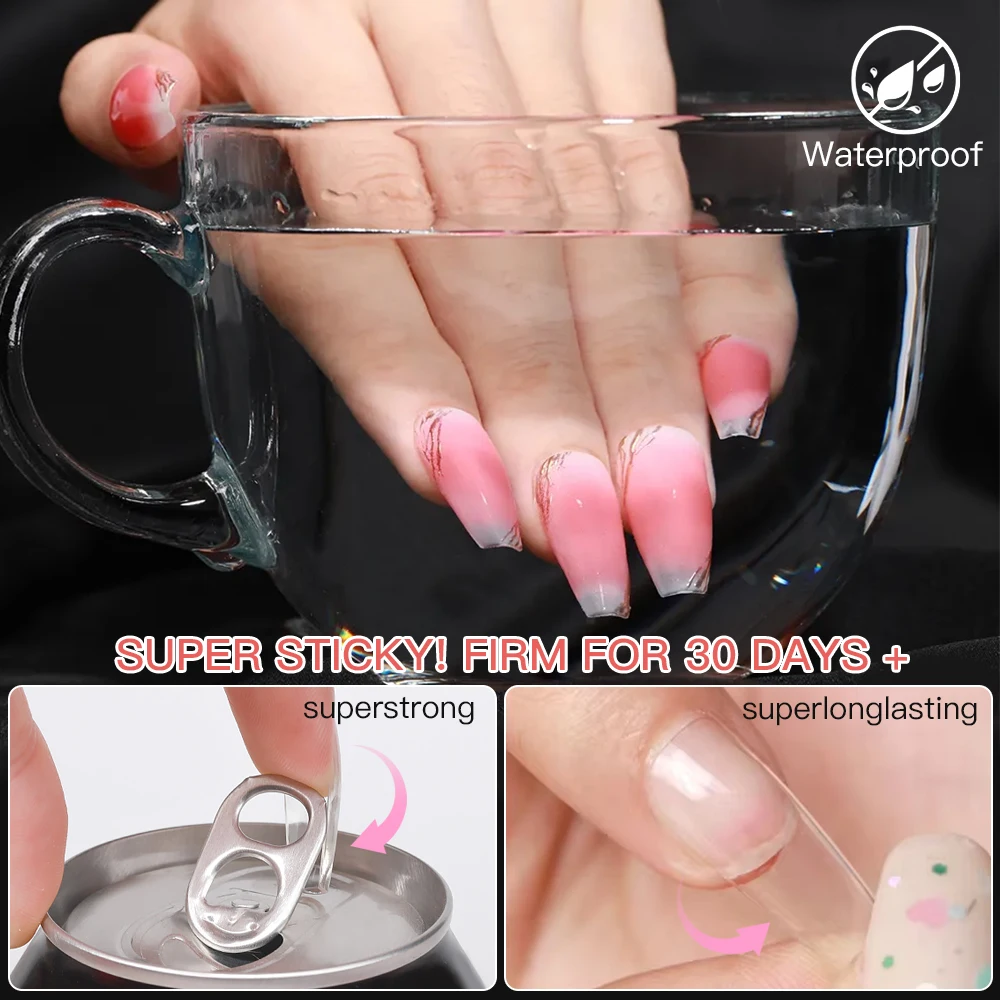 1pcs 5pcs 7g supersterke nagellijm voor valse nageltips, acrylnagels, druk op nagels, nepnagels kunstdecoratie blijvende hechting