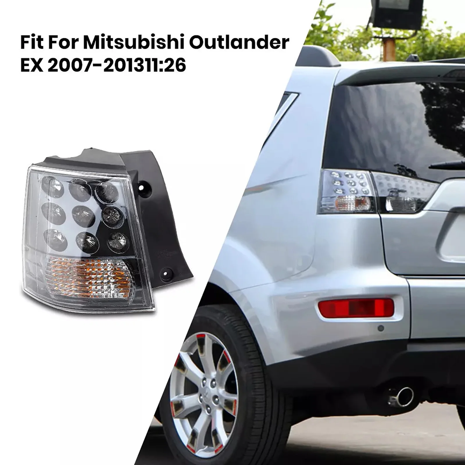 

High Brightness Rear Stop Light Left Side for Mitsubishi Outlander EX 2007-2013, Durable ABS Housing, Easy Plug and Play Install