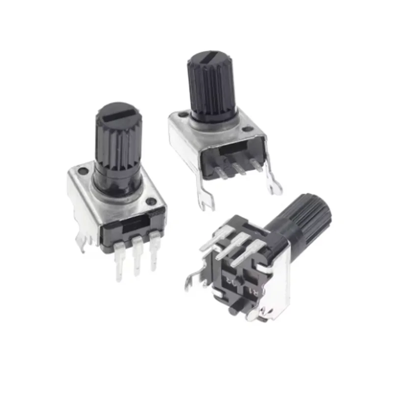 10PCS RV09 Vertical Horizontal 15/20mm Shaft 1k 2k 5k 10k 20k 50k 100k 0932 Adjustable Resistor 9 Type 3Pin Seal Potentiometer