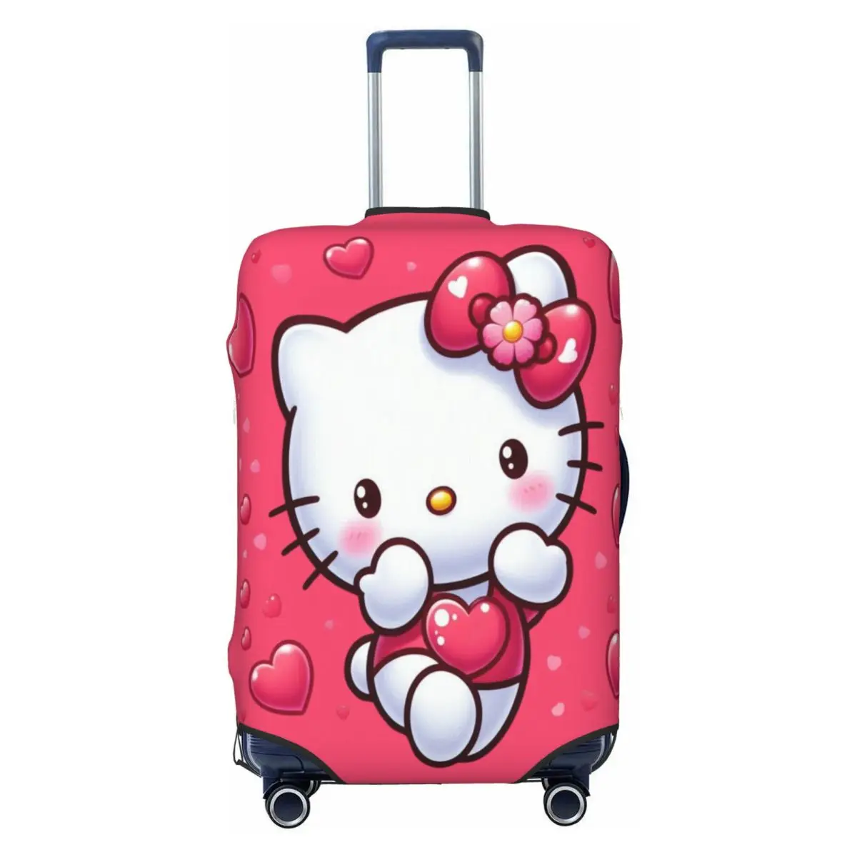 

Hello Kitty Sending Love Travel Luggage Cover Elastic Anime Cat Suitcase Cover Protector Fit 18-32 Inch