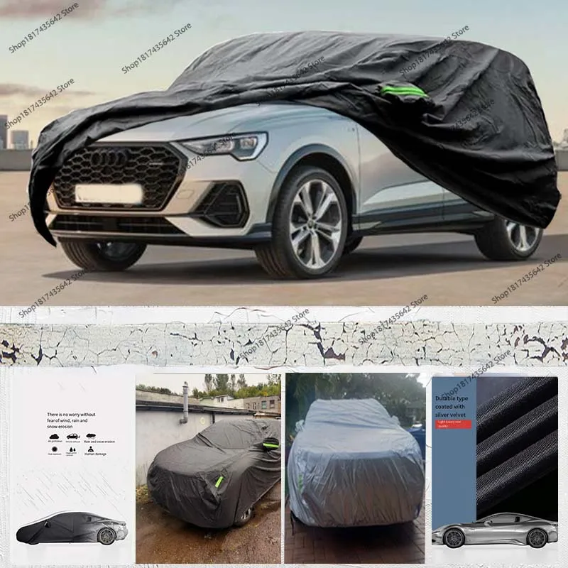 

Защитные чехлы для Audi Q3 2012-2023, водонепроницаемый автомобильный чехол, уличный полный автомобильный чехол, всепогодная защита, черный