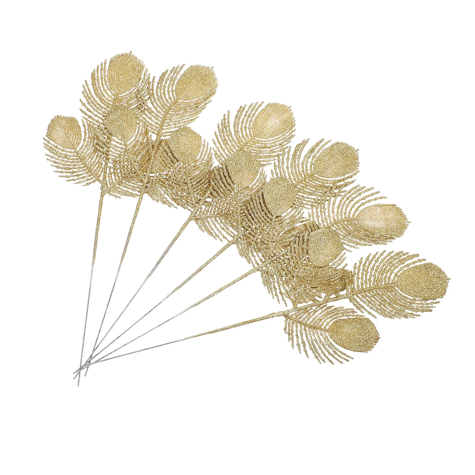 

6pcs Christmas Tree Decorations Xmas Simulation Leaves Artificial Branches For Vase Table Centerpiece Party Supplies Home Decor