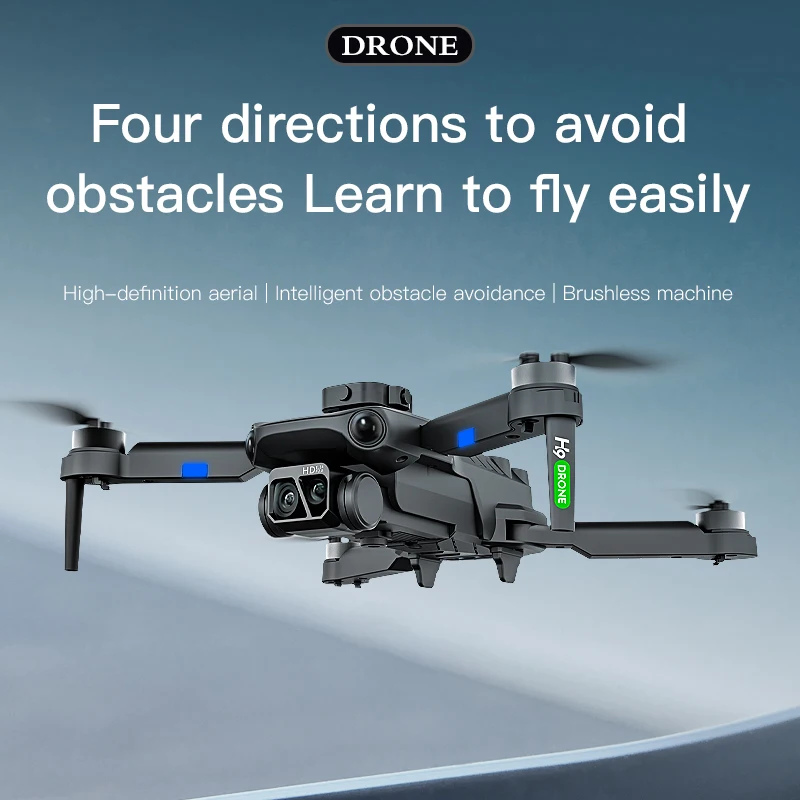 New H9 Drone 4K Profesional HD Camera Brushless Obstacle Avoidance Aerial Optical Foldable Quadcopter UAV