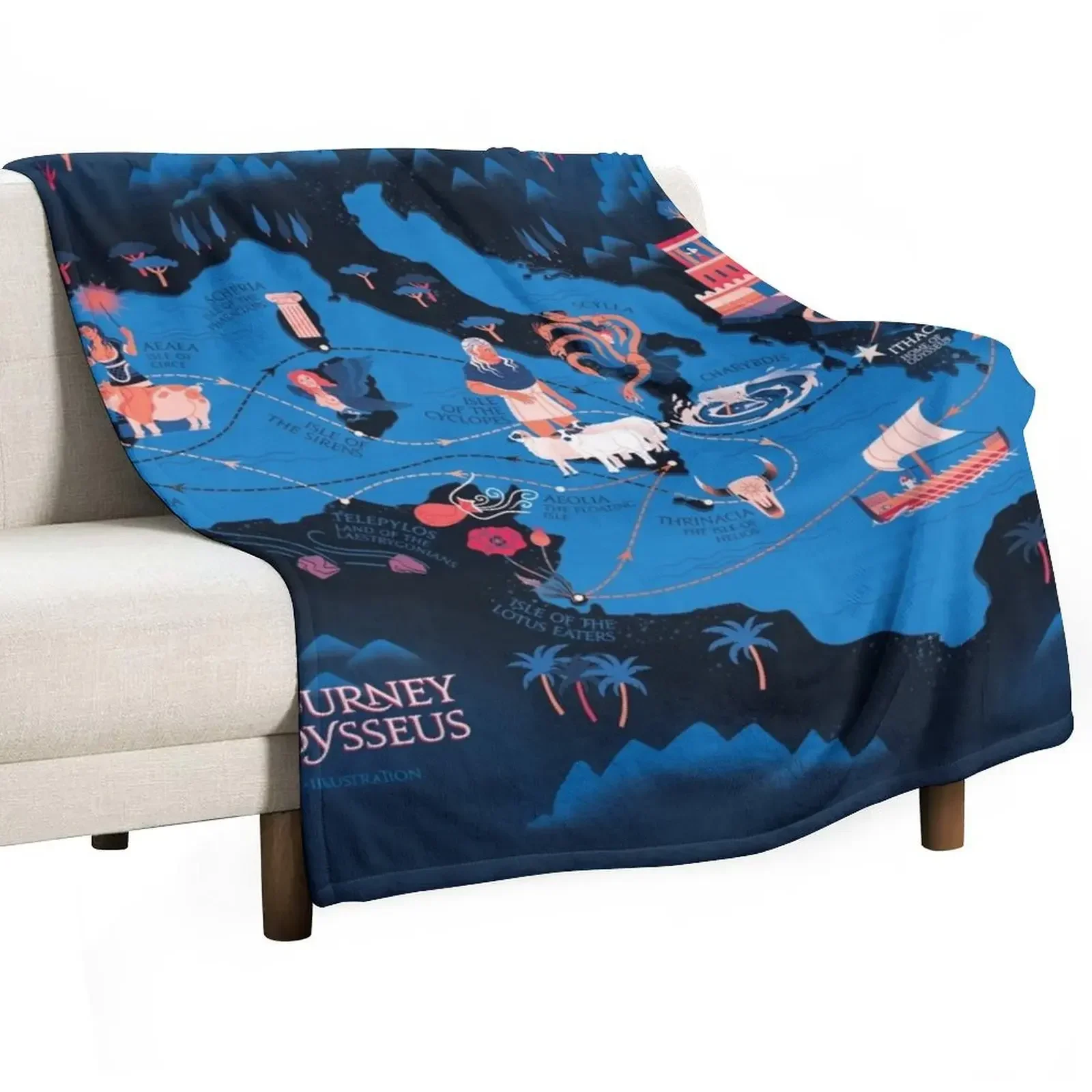 Odyssey Map - Constellation Throw Blanket sofa bed Furrys Fashion Sofas funny gift Single Multi-Purpose Blankets