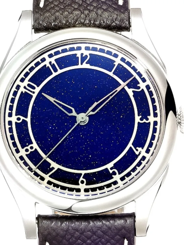 Huasuo's New Gemstone Plate Watch Custom Movement Mechanical Watch Blue Sandstone Green Sandstone Star