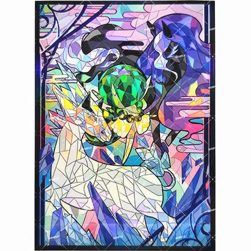 Anime Game PTCG Card Sleeve Church Stained Glass Style Legendary Pokemon Charizard Arceus Gardevoir Gift Toys 60Pcs/Set 66*91MM