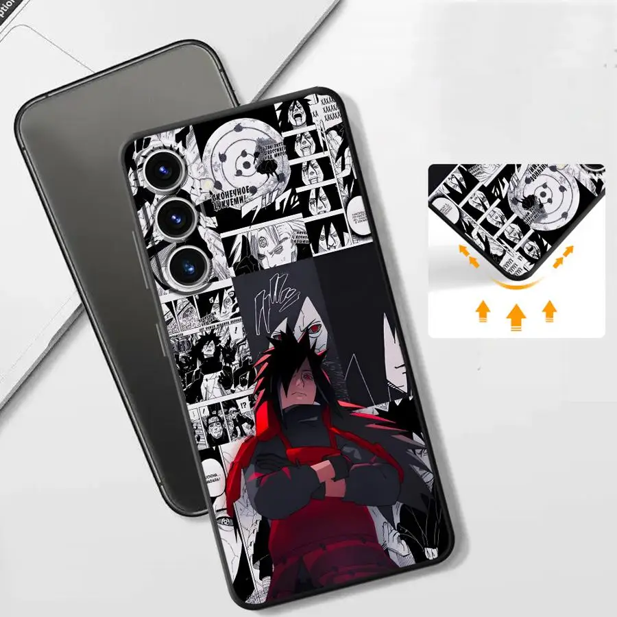 Uchiha Madara كول الأسود لينة غطاء الهاتف حقيبة لهاتف سامسونج غالاكسي A24 A55 A22 A52 A41 A26 A72 A25 A71 A51 A73 A32 A35 A36 A23 #5