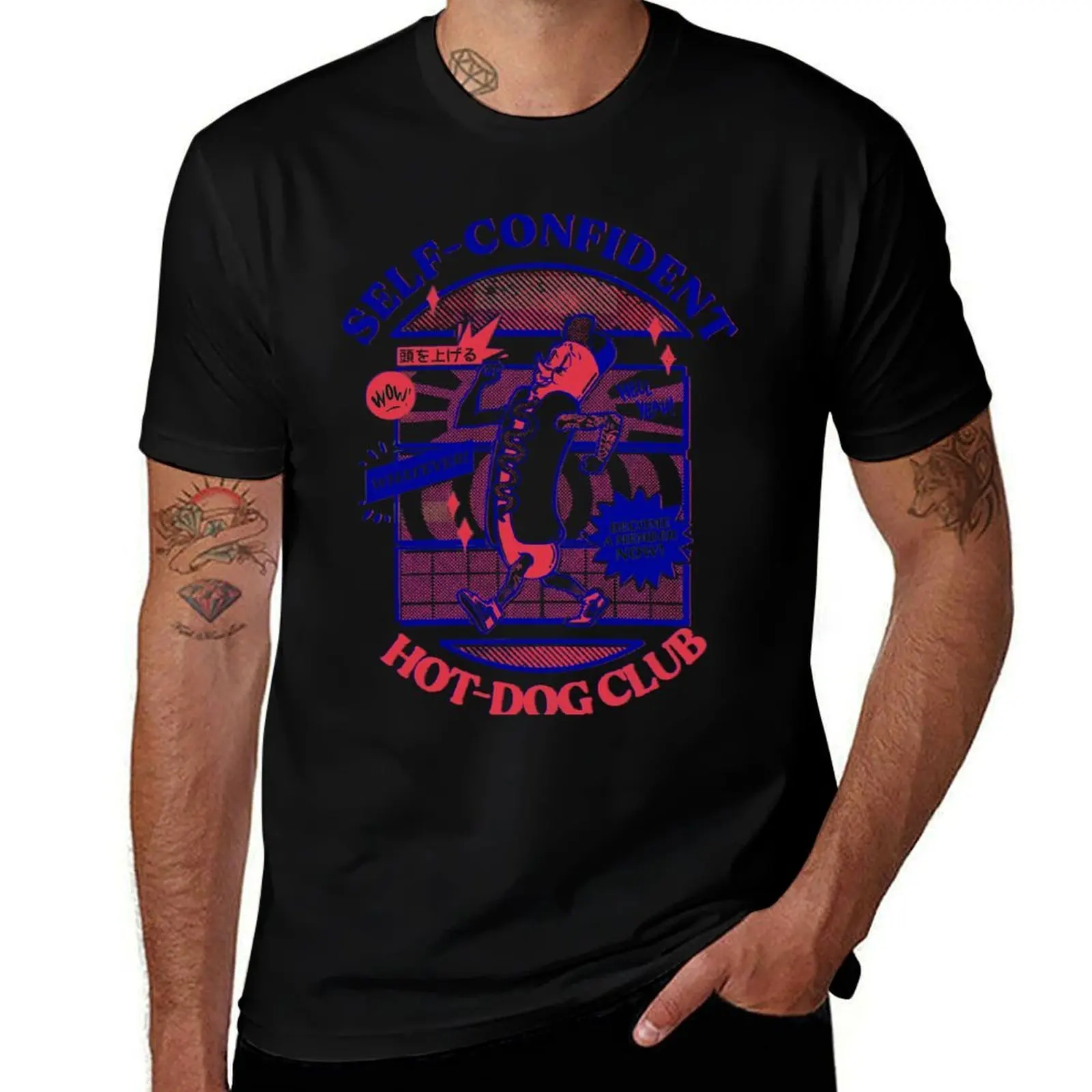 

Self-Confident Hot-Dog Club T-Shirt cotton t shirt man t shirts designer T-Shirt