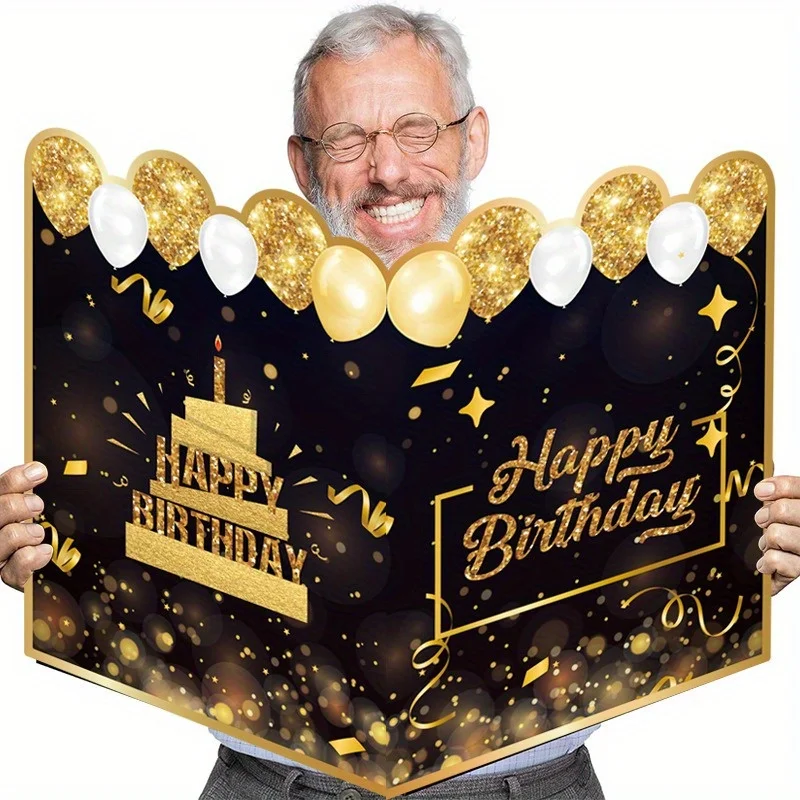 Alles Gute zum Geburtstag! Eine Grußkarte zum Geburtstag des Black Golden Giant, Gästebuch für Geburtstagsfeiern, Überraschungs-Grußkarte für jeden Geburtstag