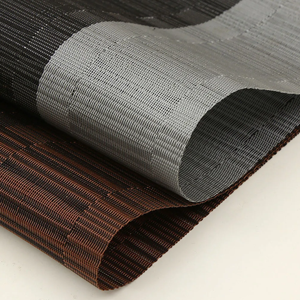 

Household Simple PVC Non-Slip Insulation Table Mat European Style Plate Dishes Western Table Mat 30x135cm Diagonal Brown Color