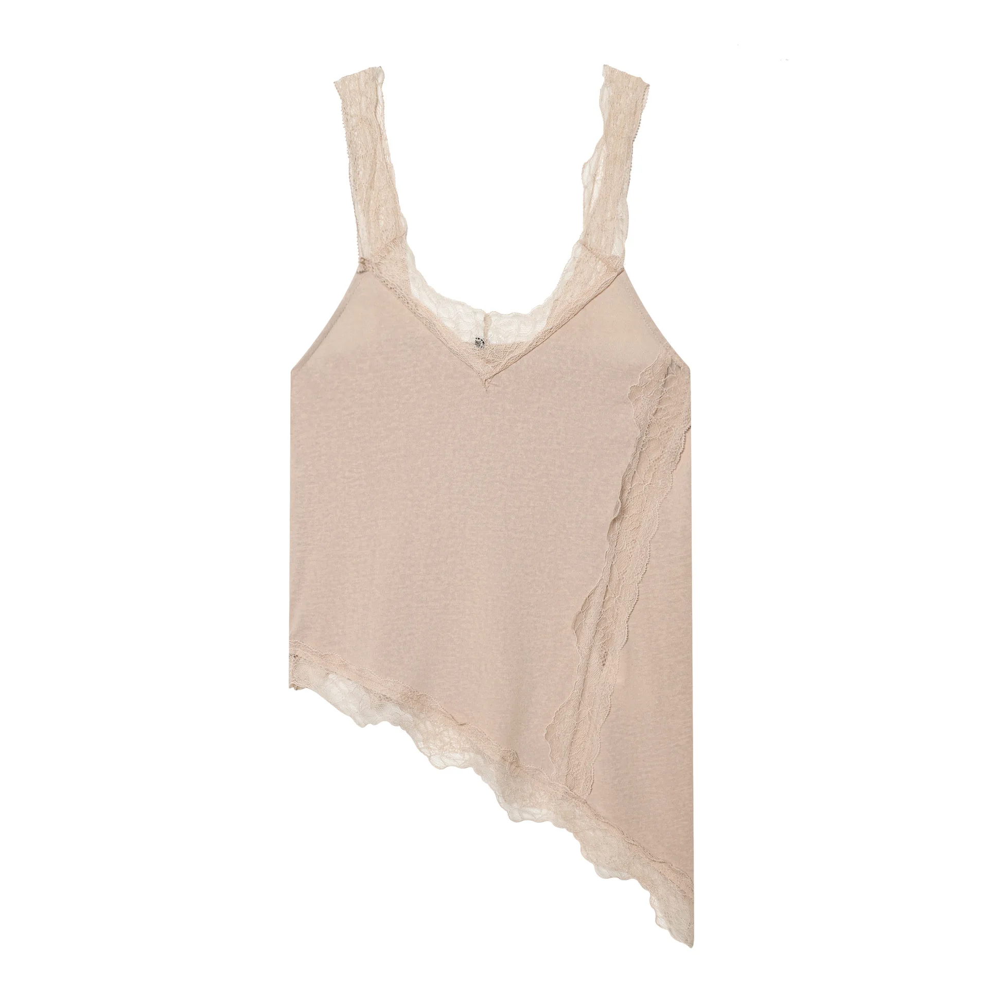2026 Women's Vest Fashion Lace Asymmetrical Top