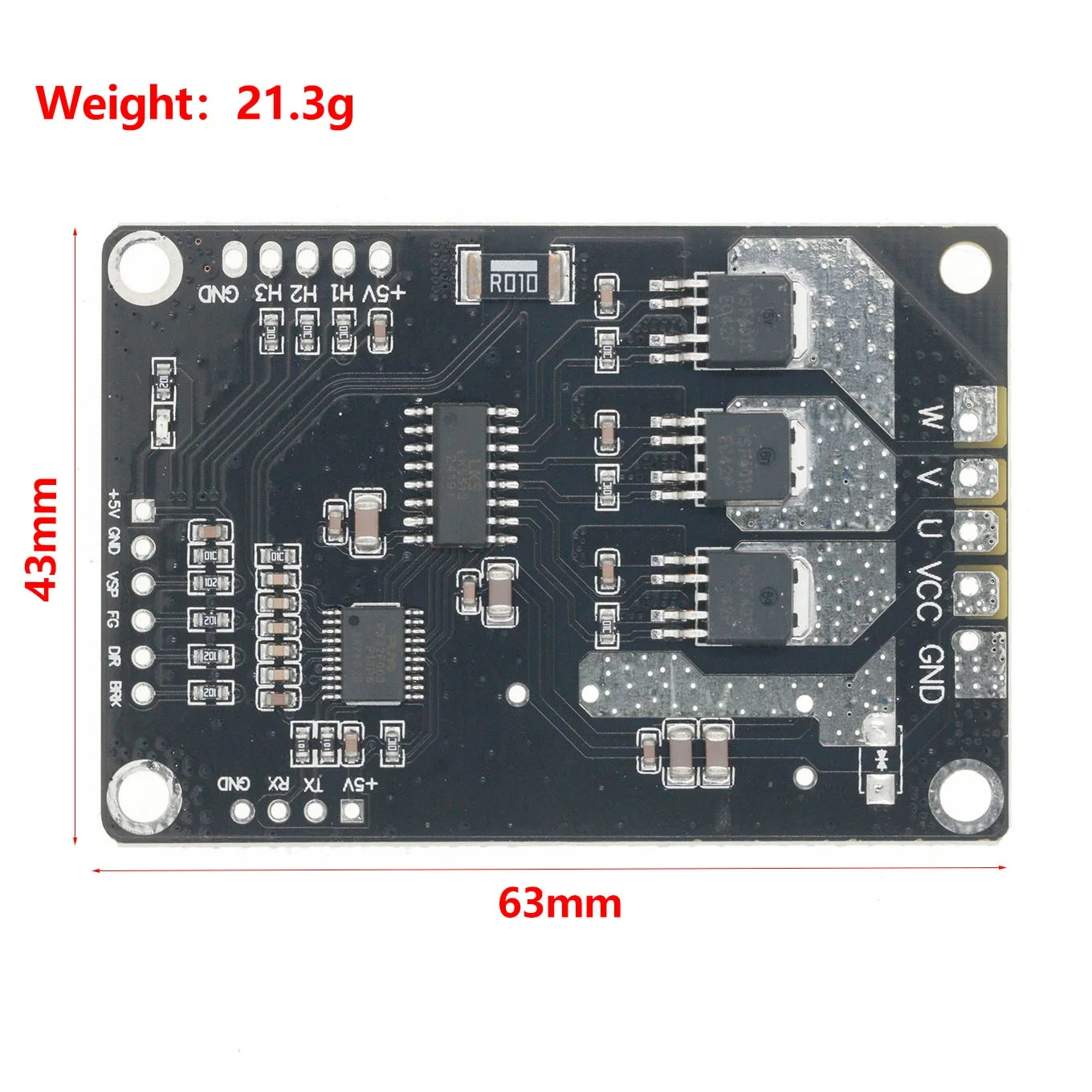 BLDC-200W 5V-40V 25A inductive Brushless Hall Motor Control PWM Three-phase Motor Drive Module