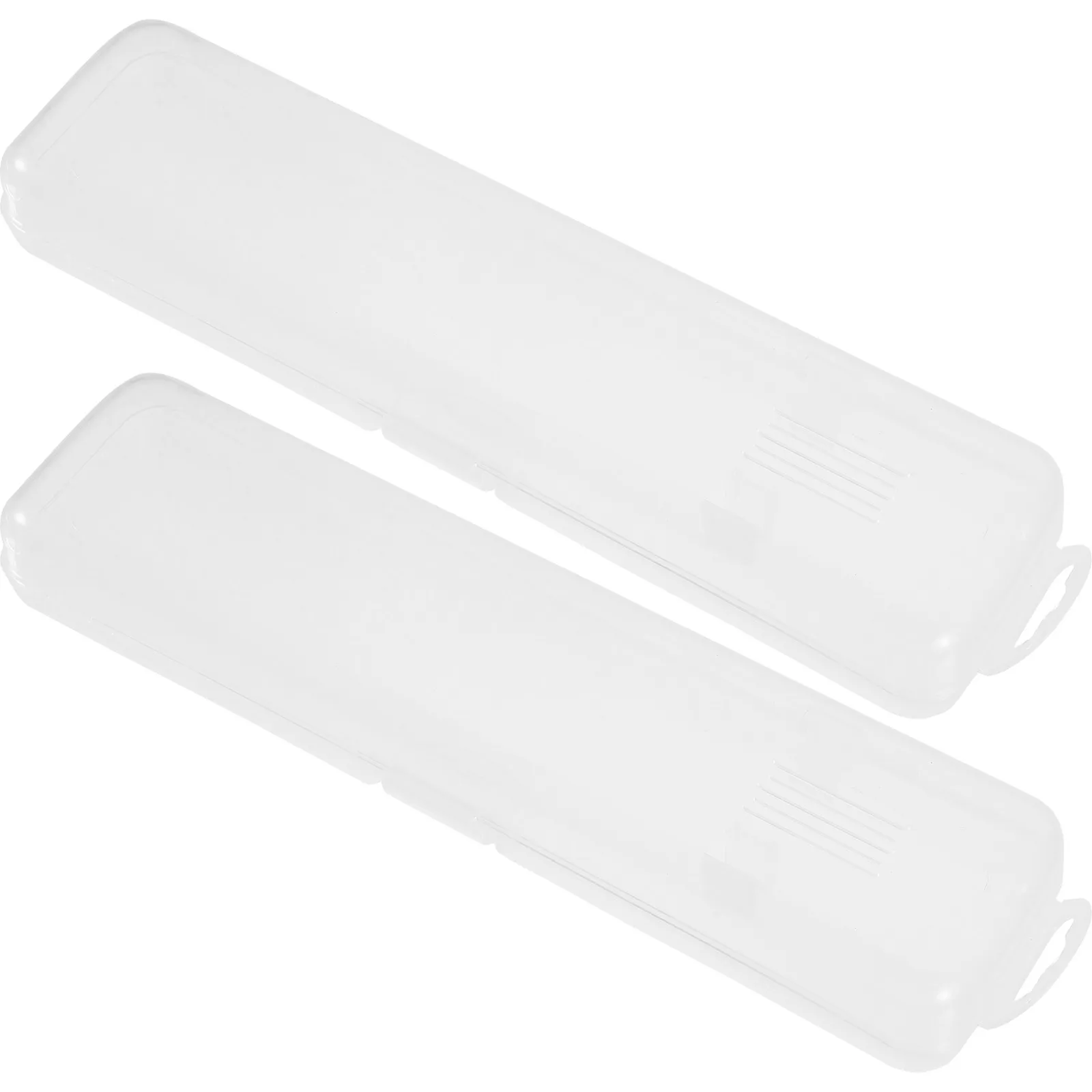 2Pcs Travel Toothbrush Case Portable Compact Plastic Toothbrush Storage Box with Airtight Design for Home Camping Business Trip