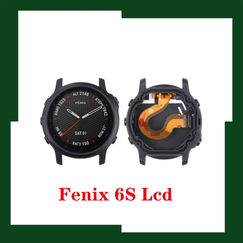 Original LCD Display Screen for Garmin Fenix 6S  Watch Repair Parts Replacement