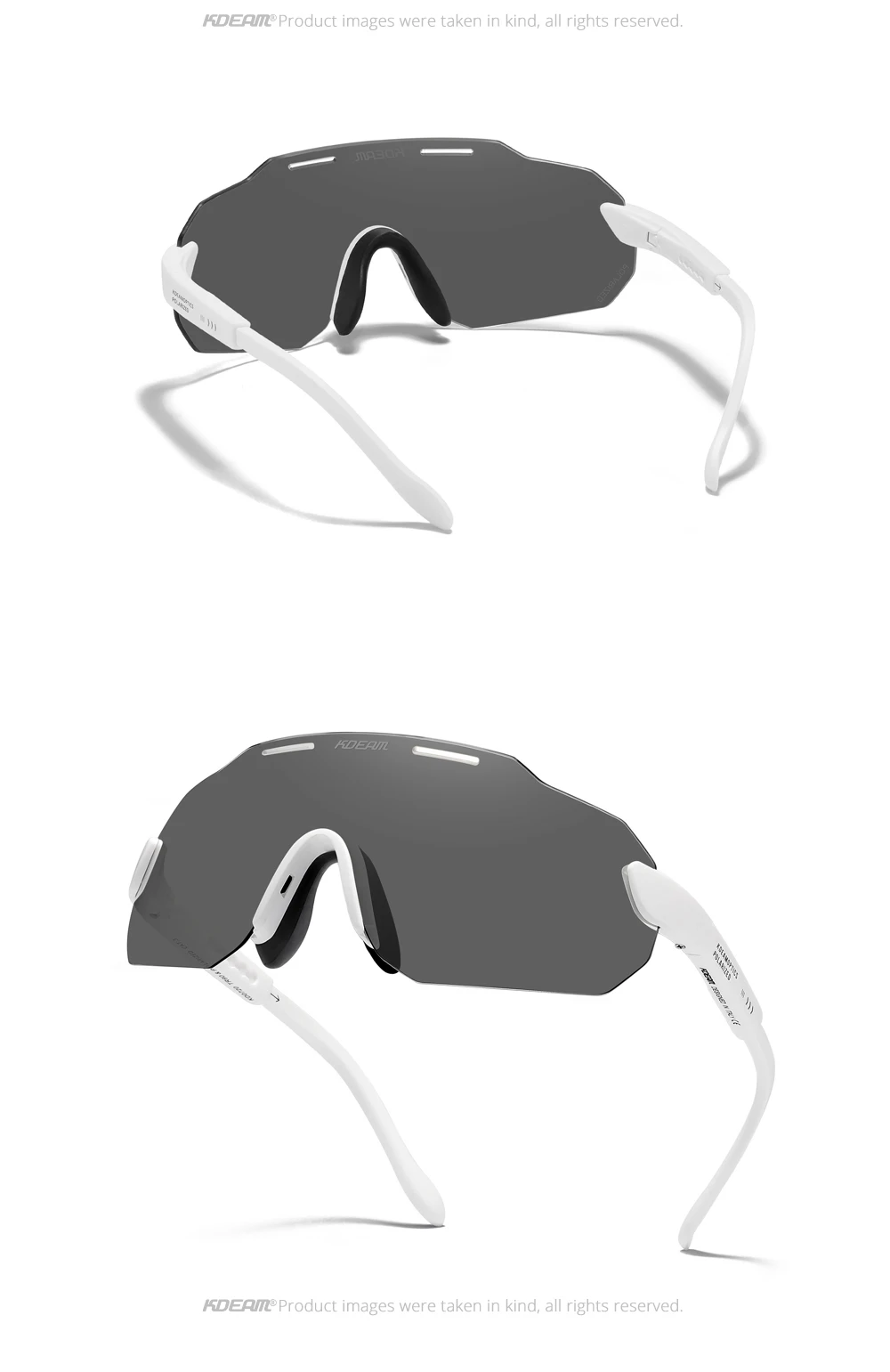 KDEAM Hohe-Ende Radfahren Gläser Ultra Licht TR90 Material Photochrome/Polarisierte Sonnenbrille Männer Einstellbare Tempel Länge – Detail 38