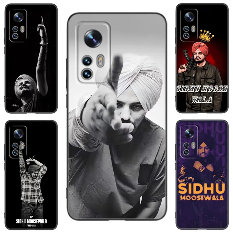 Sidhu Moose Wala Black Silicone Phone Case For Xiaomi 9T 10T 11T 12 12S 13T 14 Pro 9 SE 11 Lite 12T 12X A1 A2 A3