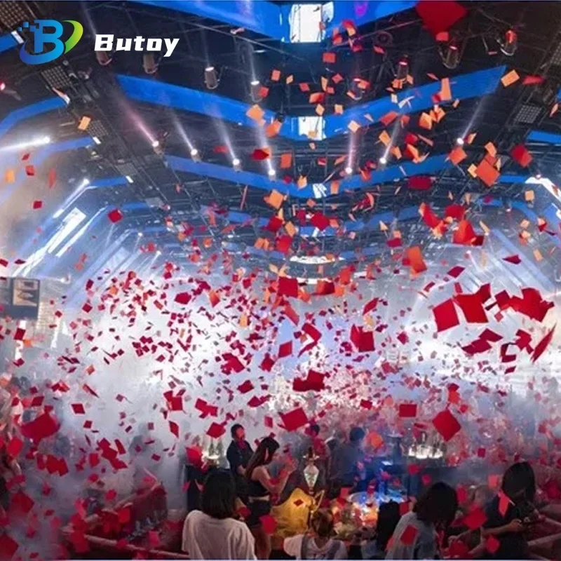 Electric Color Paper Machine Large DMX Confetti Cannons Stage Atmosphere Wedding Event 1500W Confetti for DJ Disco Wedding Party