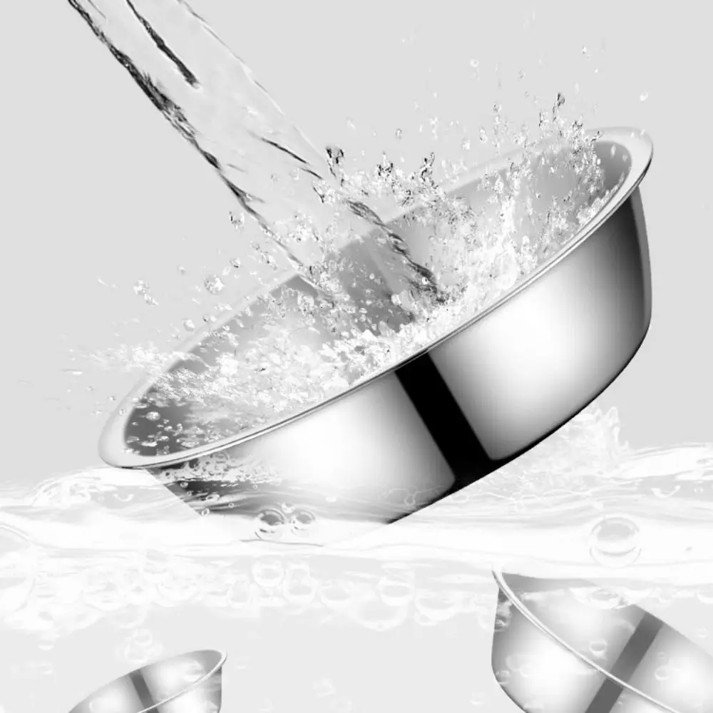 

Metal Feeder Bowl Large Capacity Dog Bowl Non-rust Stainless Steel Cat Feeder Silver Cat Water Feeder Bowls Kitten