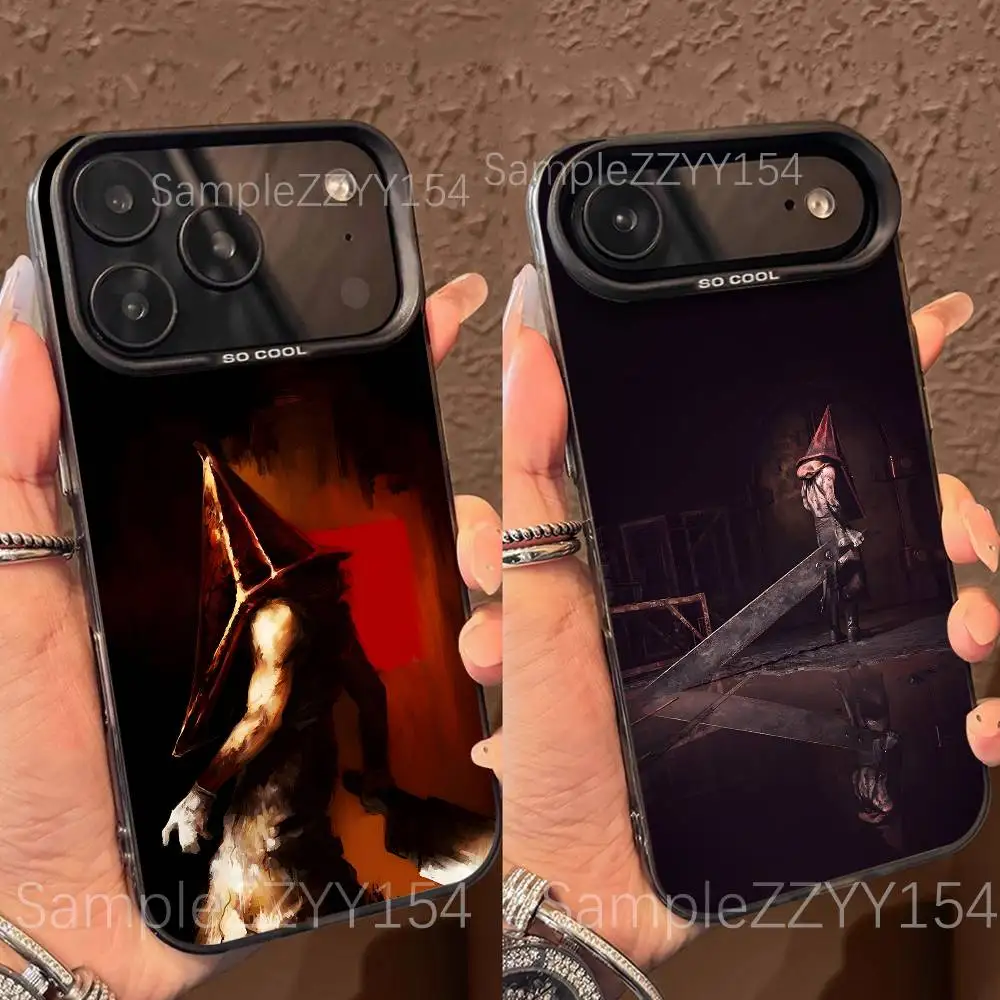 

Red Pyramid Slient Hill 2 Re Phone Case For iPhone 17,16,15,14,13,12,X,8,Pro,Max,Plus,E,SE4,Air,Mini Black IMD Matte