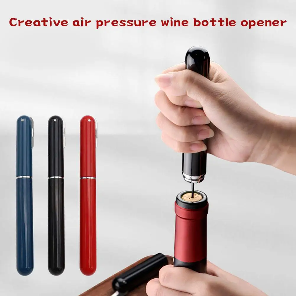 1pc Steel Pen Style Corkscrew Vacuum Opener For Red Wine Champagne Wine Lovers For Home Restaurant And Party Y9J4 - Image 2