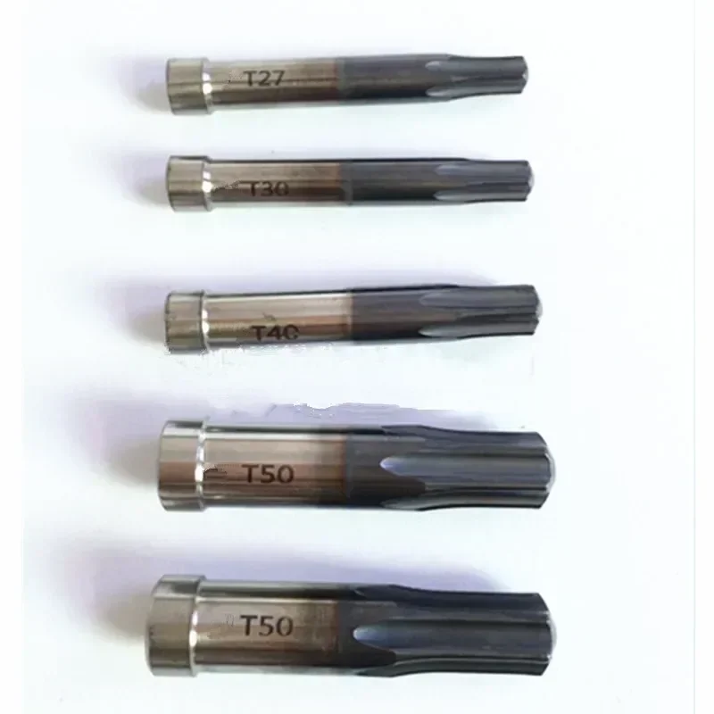 Tungsten Steel Torx Rotary Broach Punching Tool CNC Internal Titanium Plated Carbide Punch Plum Blossom Punch Head