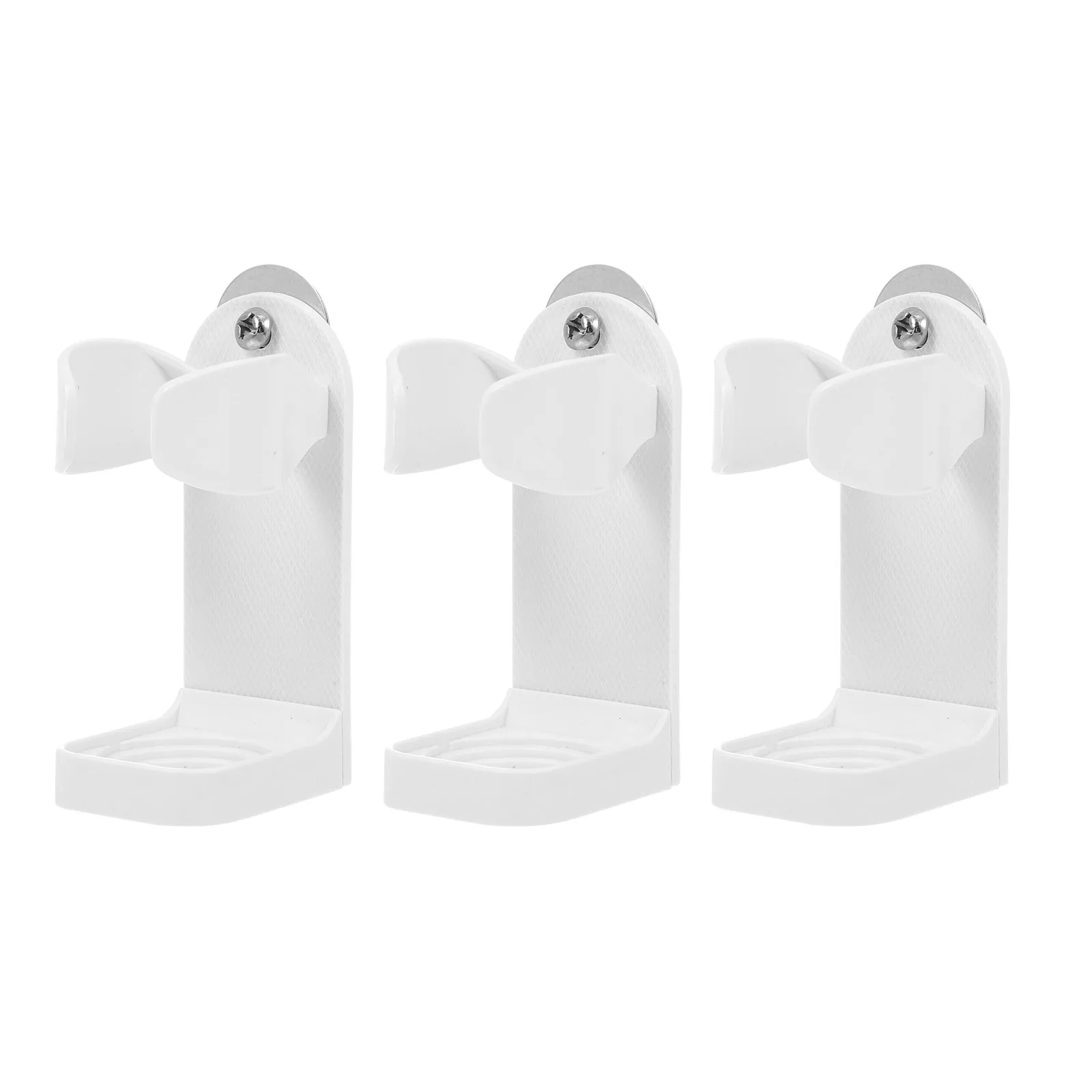 

3 Pcs White Holders Bird Cage Accessories Parrot Vegetable Clips Food Storage Clamps Durable Safe Material Design Easy Install