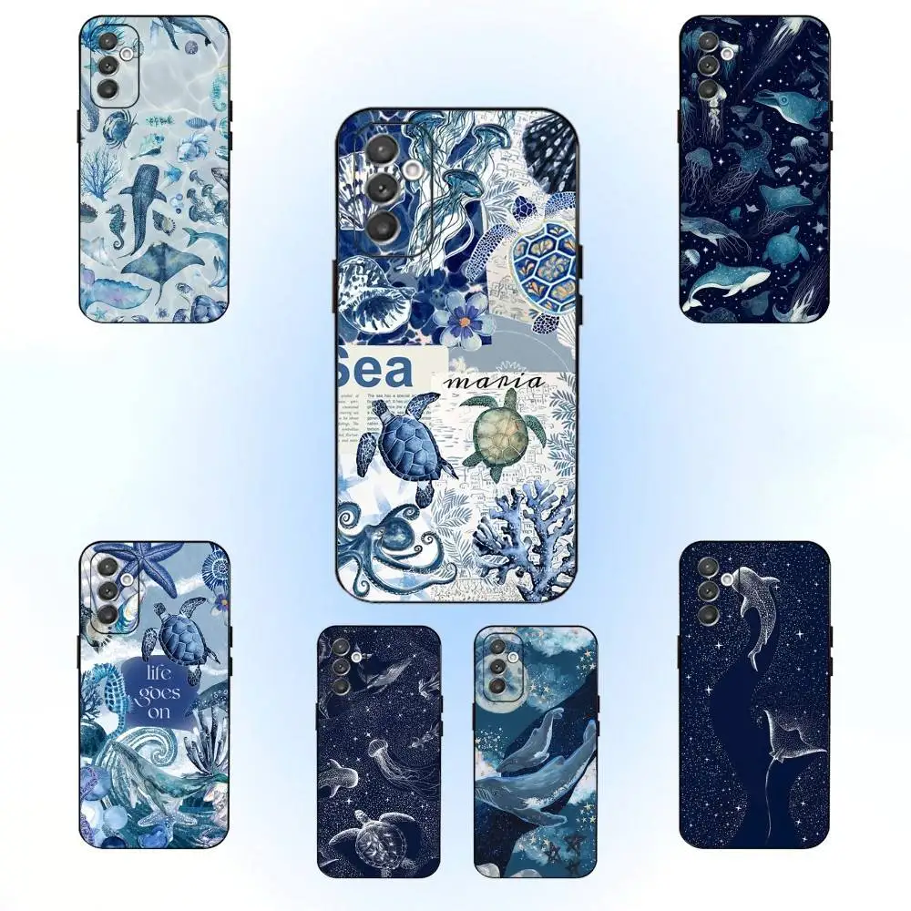 

Cool Ocean biology Phone Case For Samsung Galaxy A91,A80,A73,A72 ,A71,A53A52,A32 ,A31A22,A21s,A20,Black Cover