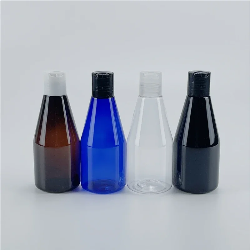 

Multicolor 200ML X 25 Conical Plastic Bottle With Plastic Disc Top Cap Shampoo Lotion Essential Oil Empty Cosmetic PET Container
