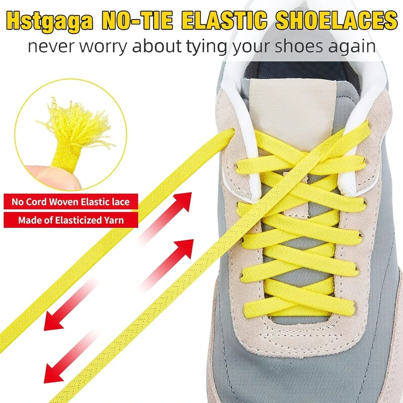Elastische Schnürsenkel für Kinder und Erwachsene, Schnürsenkel ohne Binden für Sneaker, 1 Paar – Detail 4