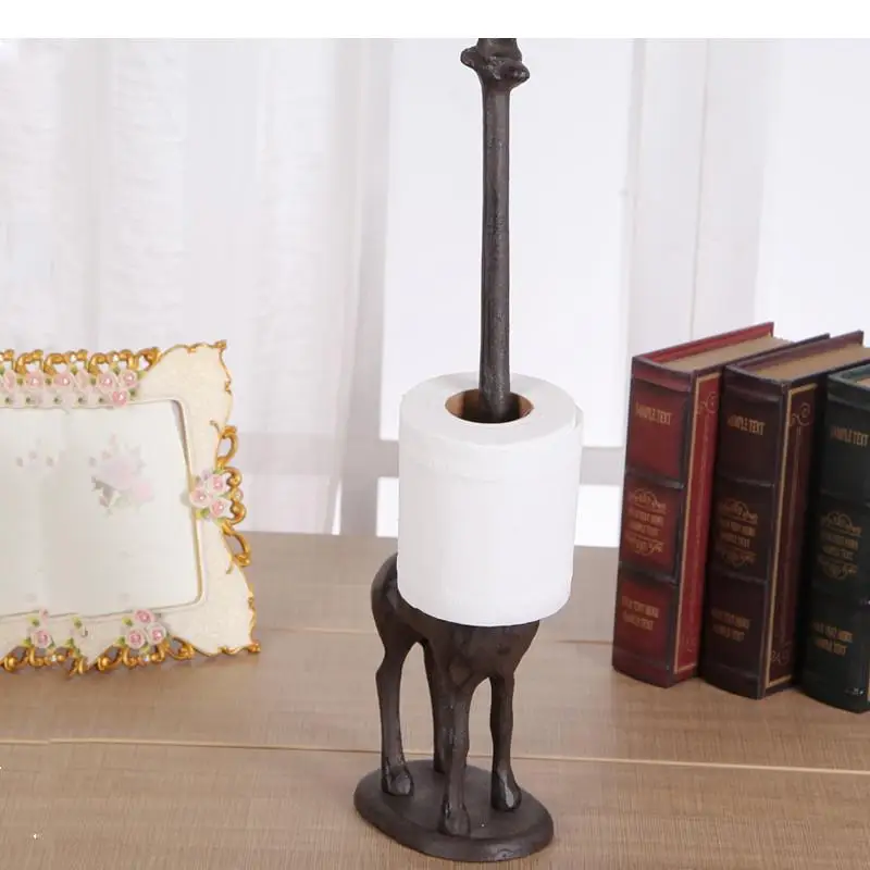 

Cast Iron Animal Tissue Holder Metal Napkin Holders Kitchen Paper Towel Desktop Roll Ornament Decoration Crafts