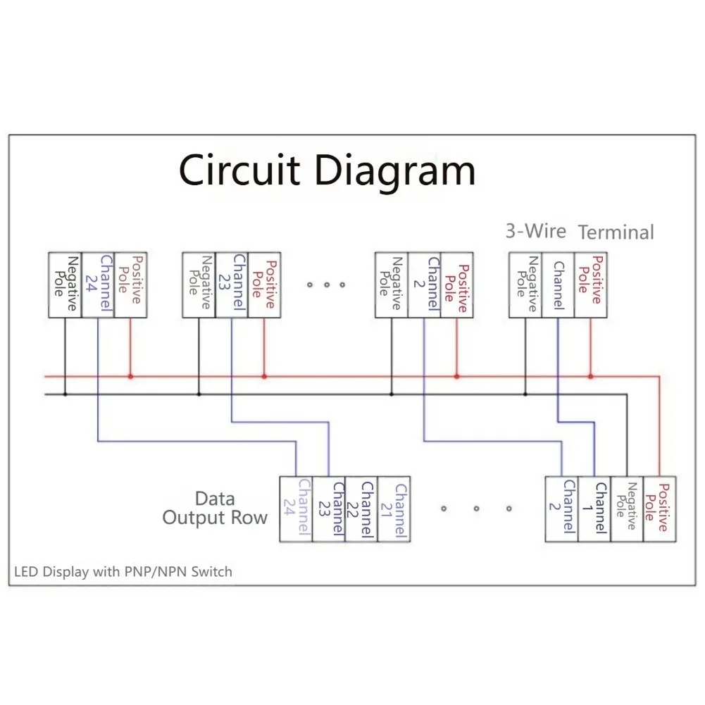 Compact 61x87x43mm 3-wire 6-channel terminal block KP-6L-Gther-C for proximity sensors with quick-connect plug-in terminals