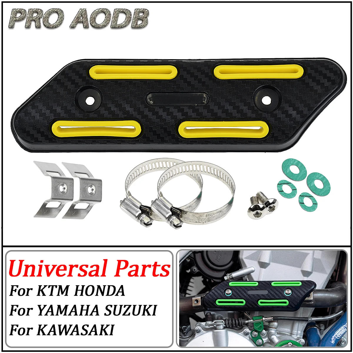 4 TAKT Uitlaat Hitteschild Protector Voor KTM EXC-F 350 SXF 250 SMR 450 XCF 500 XCFW Voor HUSQVARNA SHERCO Yamaha Honda Suzuki