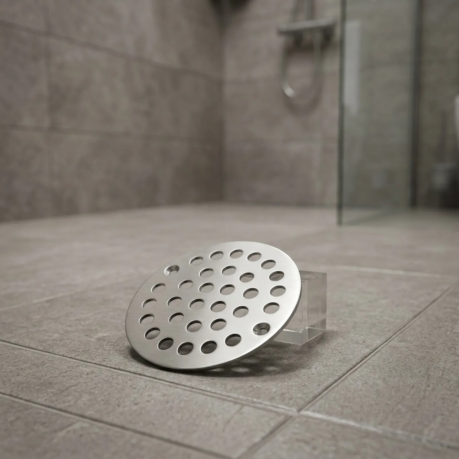 4 Inch Shower Drain Cover with Screw in Fixing Stainless Steel Construction Ensures Longevity and Helps Maintain Clear Drainage