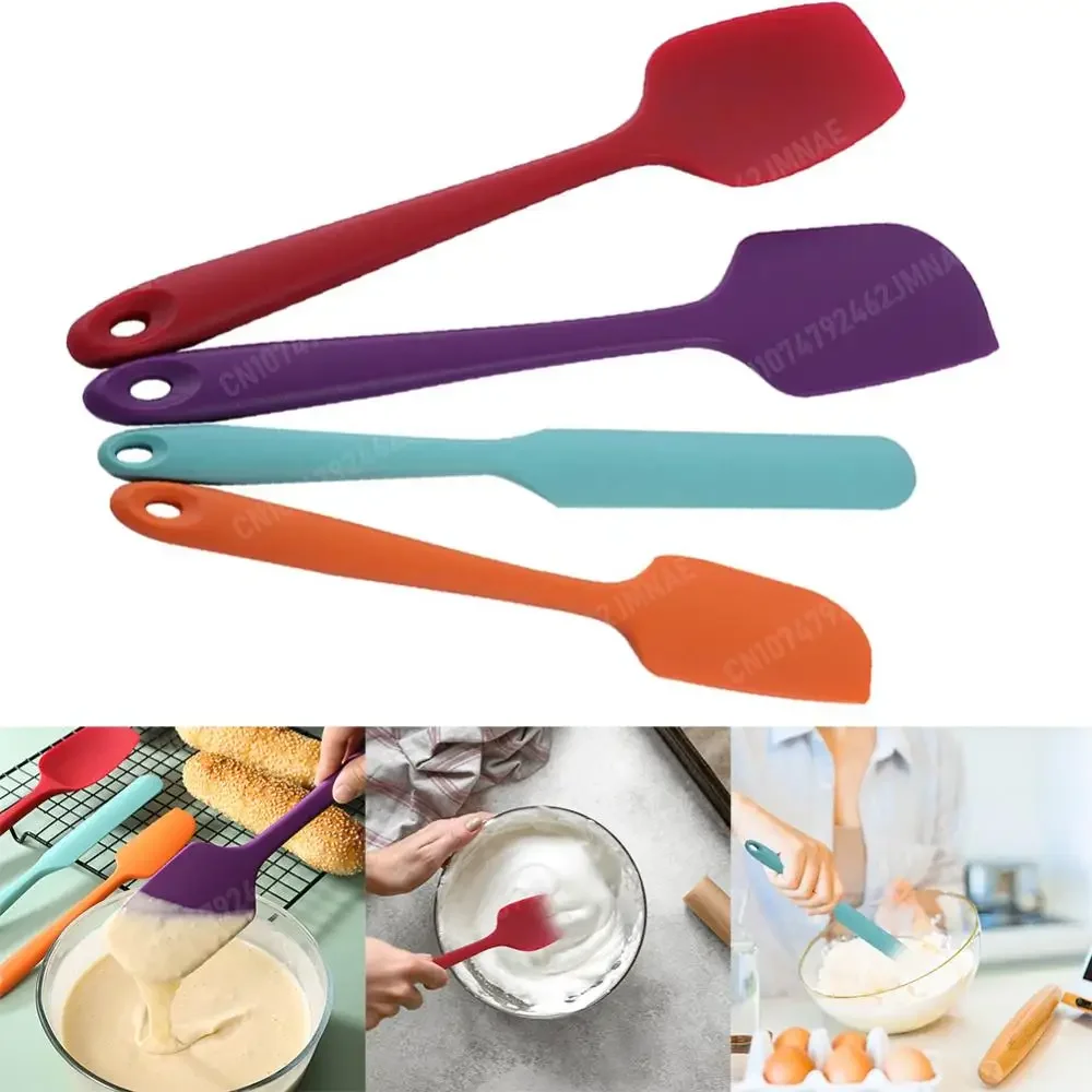 

4 Pcs Silicone Spatula Heat Resistant Nonstick Cookware Kitchen Baking Scraper Food Grade Spatula for Baking Cooking Mixing