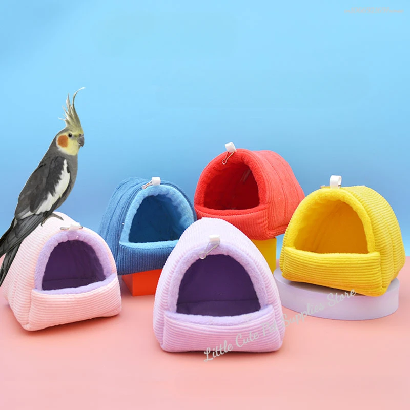 Bird Cage Parrot Cotton Nest Thickened Winter Bird Cotton Nest Pet Mini House Hammock Cage Hut Tent Bed Hanging Cave Pet Product