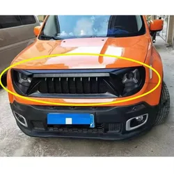 For J eep R enegade To Front Grill Black ABS 2015-2017 2018-2024 J9151 LantSun
