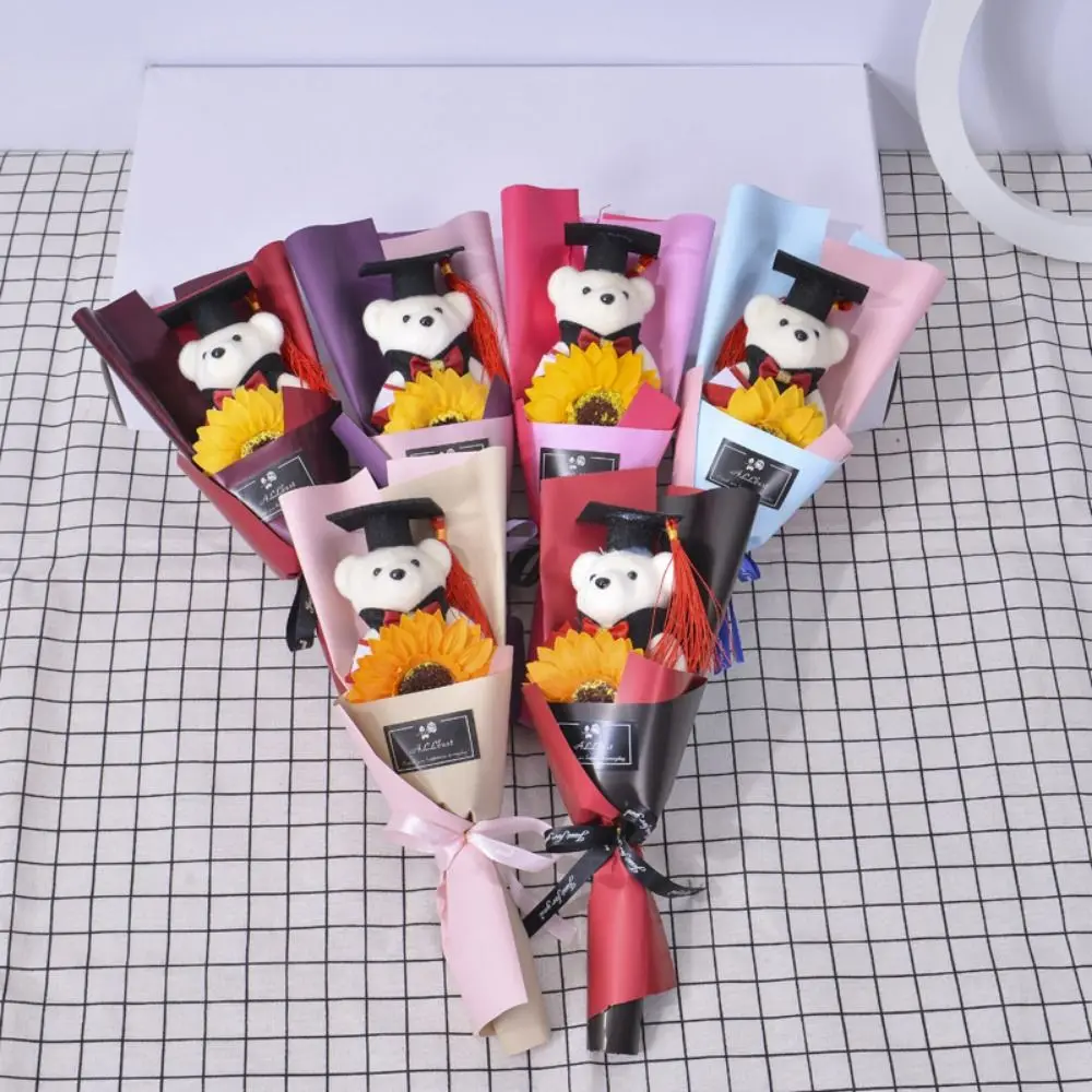 Boeket Decoratie Afstuderen Beer Boeket Pluche Beer Mooie Beer Pluche Boeket Cartoon Elegant Doktoraal Beer Speelgoed