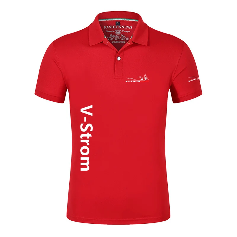 2024 Motorcycle Vstrom 650 V Strom Men New Autumn Casual Polo Shirt Comfortable T-shirt High Quality Breathable Short Sleeve Top