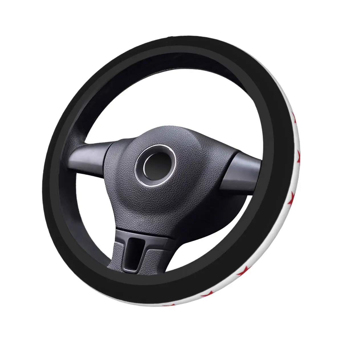 Syria Flag Syrian Car Steering Wheel Cover 38cm Elastic Steering Wheel Protective Cover Fashion Car-styling Car Accessories view 3