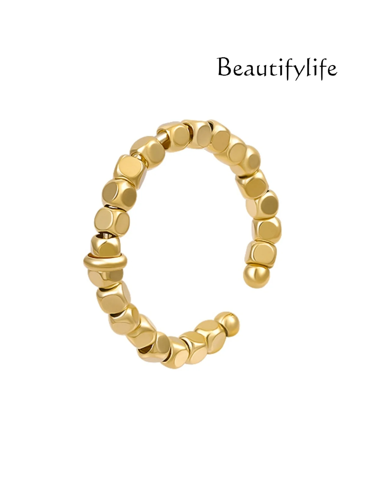 

Small square open rings, women's light luxury, high-end sense of new trendy personality, small and niche temperament