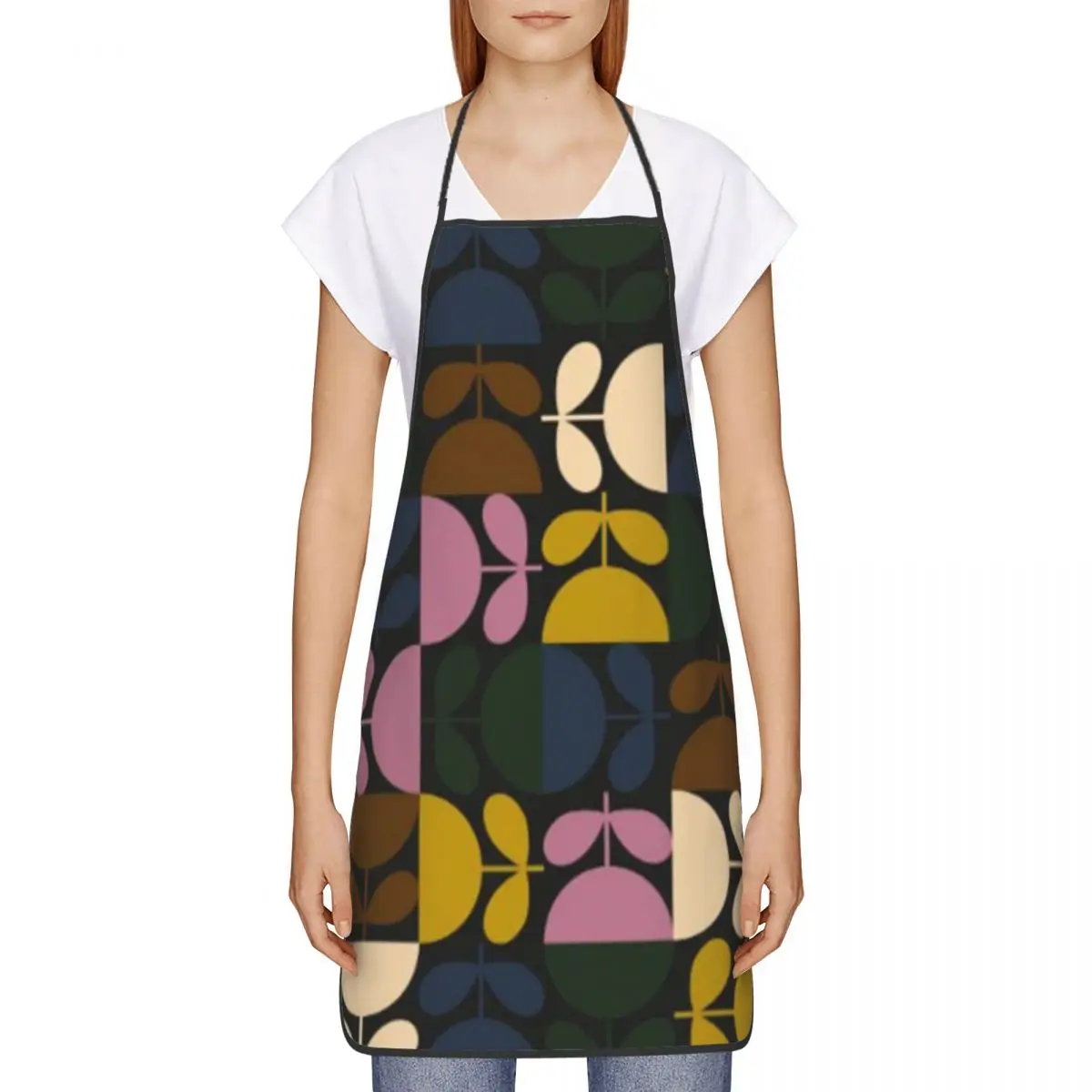 Orla Kiely Multi Stem Kitchen Chef Cooking Baking Apron Women Men Abstract Scandinavian Floral Tablier Cuisine for Painting